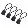 Hose Clip Scuba Diving 4pcs 6.5cm Black Elastic Rope+plastic