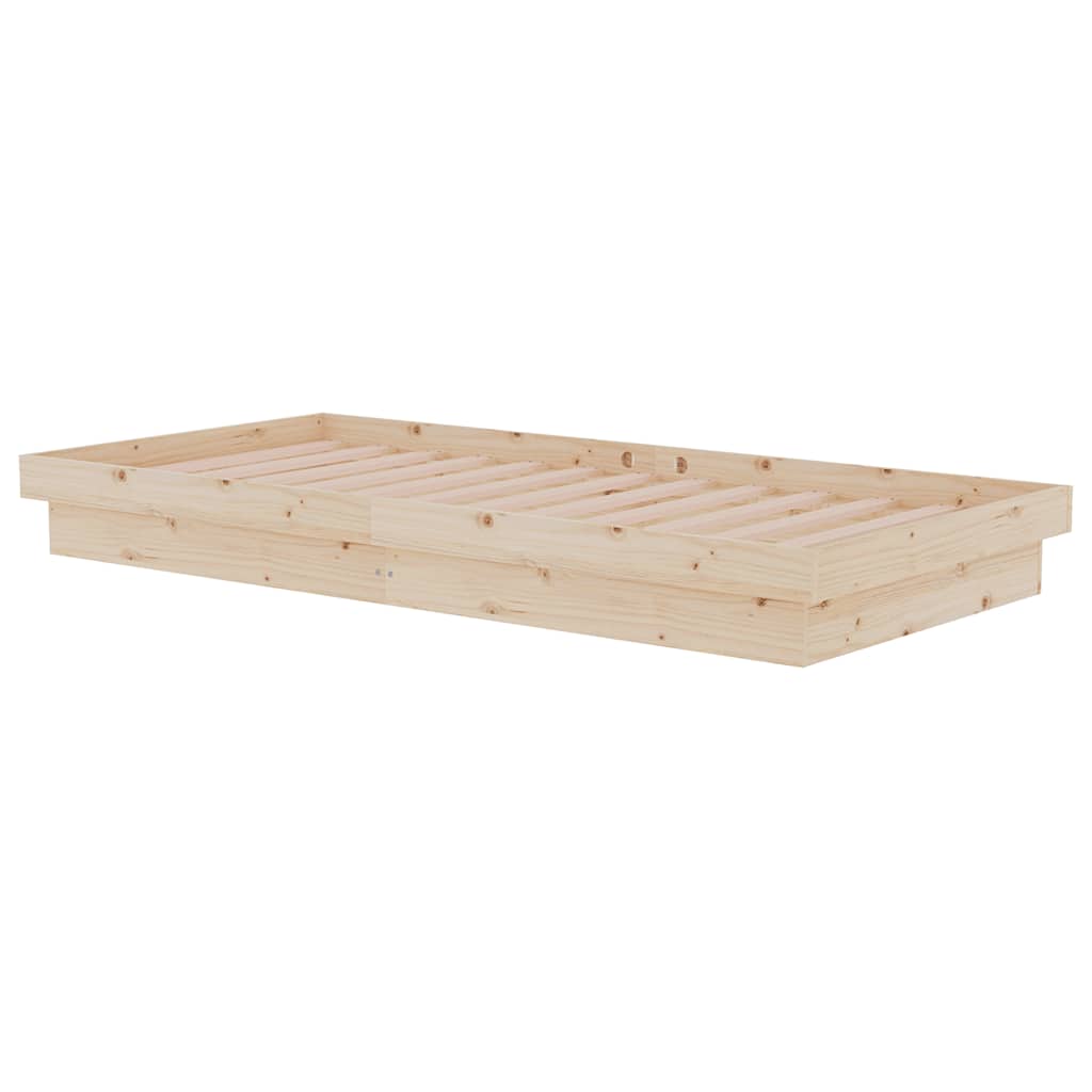 Solid Wood Bed Frame 90 X 190 Cm