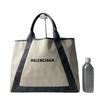 Used BALENCIAGAHandbag gray/Ivory canvas/leather Women