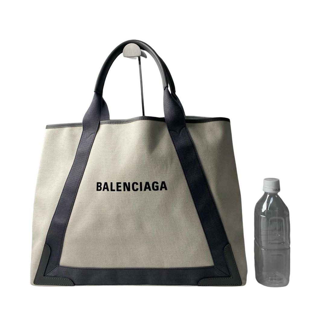 Used BALENCIAGAHandbag gray/Ivory canvas/leather Women