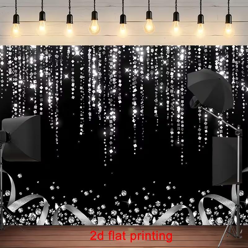 

2D Green Foliage Birthday Backdrop, Neon Happy Birthday Party Photography Background 47.2x31.5inch/120*80cm