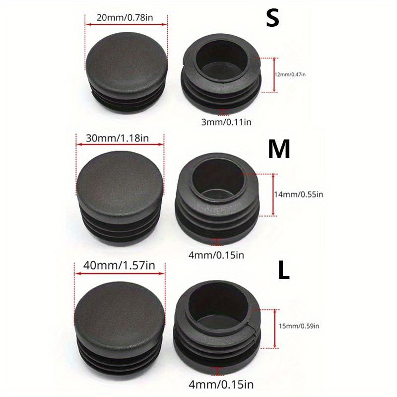 5pcs Circular Rubber Pipe Plug, Blade Type Plug, Furniture Iron Pipe Plastic Hole Plug