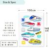 un doudou Baby Half Blanket, Towel Blanket, 100x140cm, JR Shinkansen, Gauze Outer, Pile Backing, 100% Cotton, JR8700