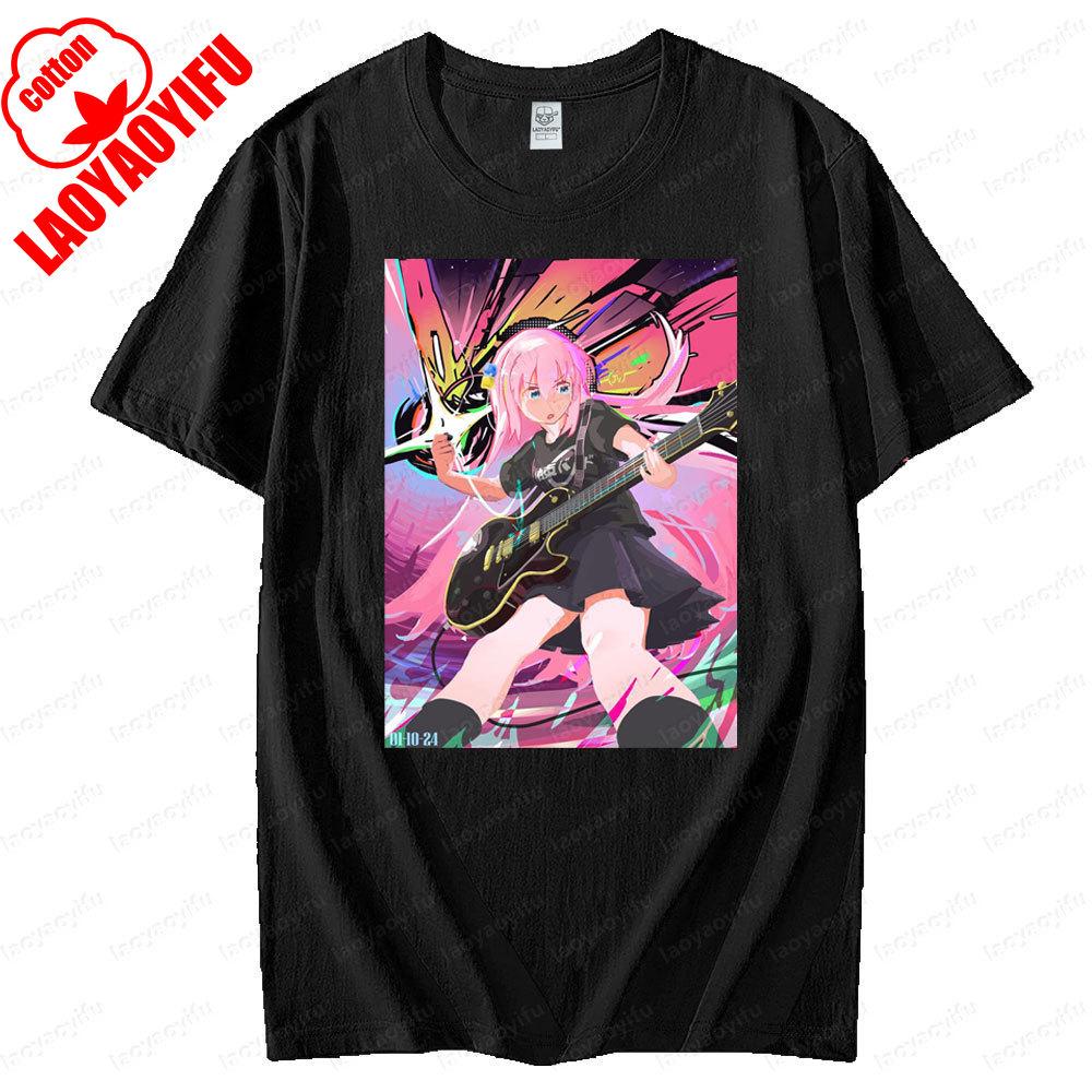 BOCCHI THE ROCK Role Printed Tshirt Cool Rock and Roll Lover Creative Short Sleeve Men Women Universal Summer Crewneck Tee Tops