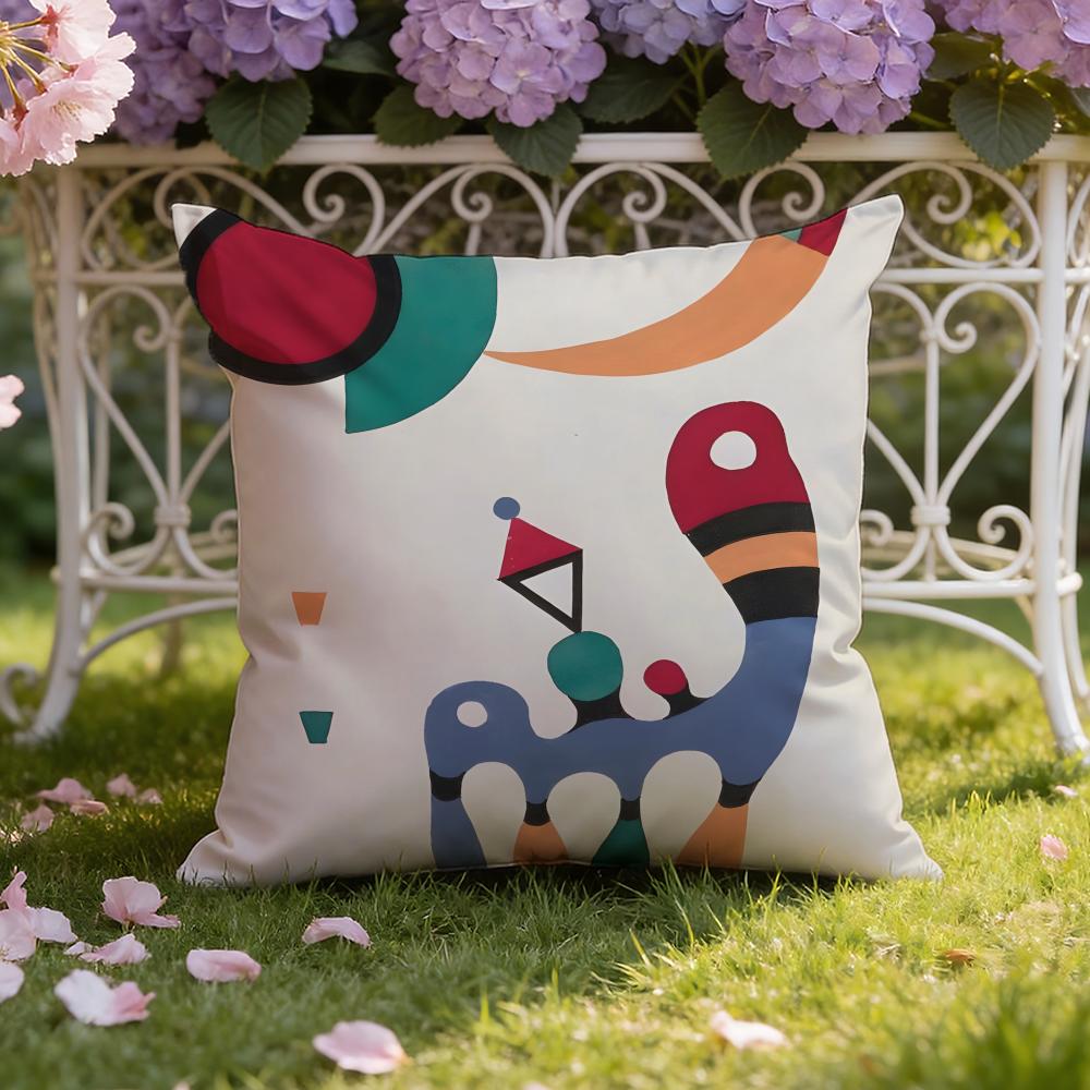 W-Wassily K-Kandinsky Art Cushion Cover Home & Car Dual-Scene Pillow Cover: Reversible for Premium Comfort