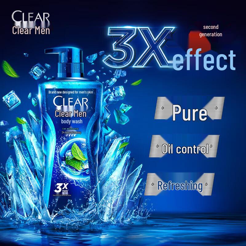 

Clear Men Ice Cool Shower Gel & Oil Control Shampoo Set