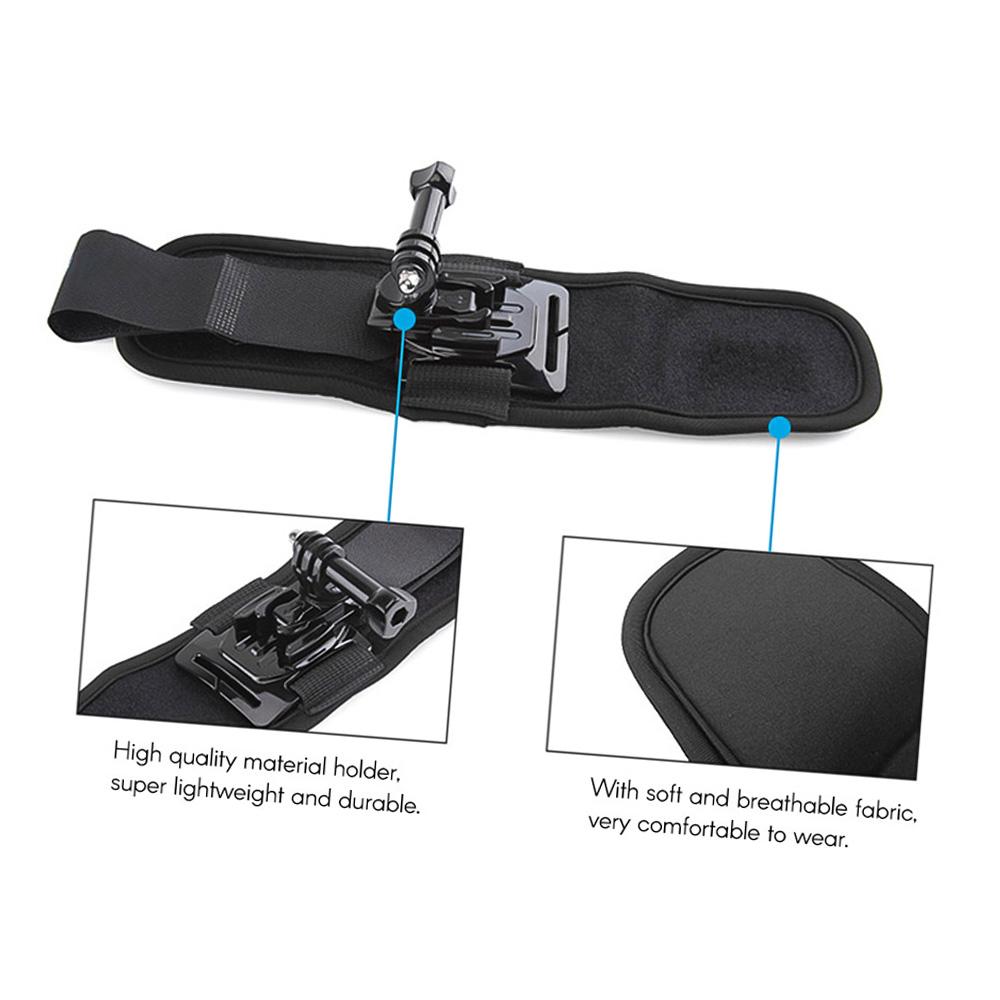 

360 Degree Rotatable Wrist Strap Arm Mount Band Holder for Cycle Motorcycling Mount Outdoor Activities for GoPro Hero
