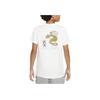Nike Sportswear Letter Print Cartoon Anime Pattern Round Neck Short Sleeve Kids Tops White FN9616-100