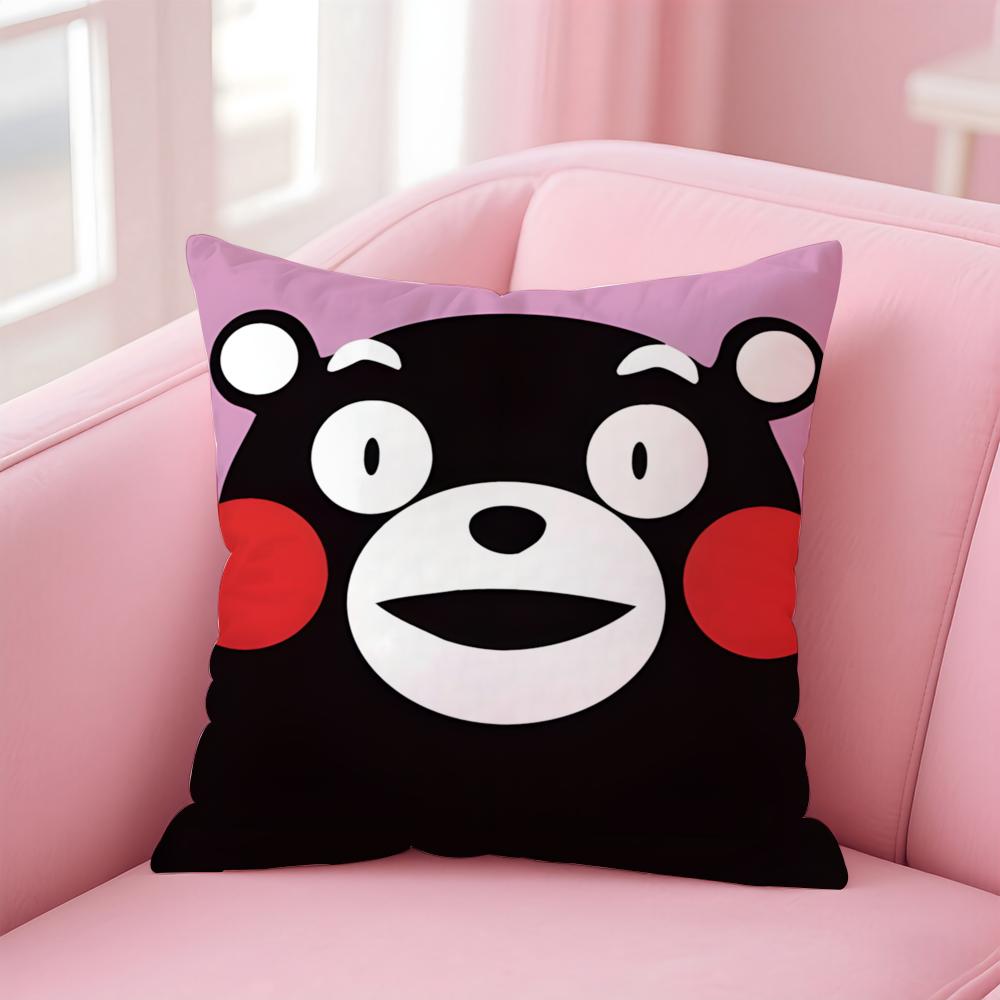 Süße K-Kumamon Kissenhülle Bequeme Wendekissenhülle Ideal für Auto Sofa Schlafzimmer & darüber hinaus