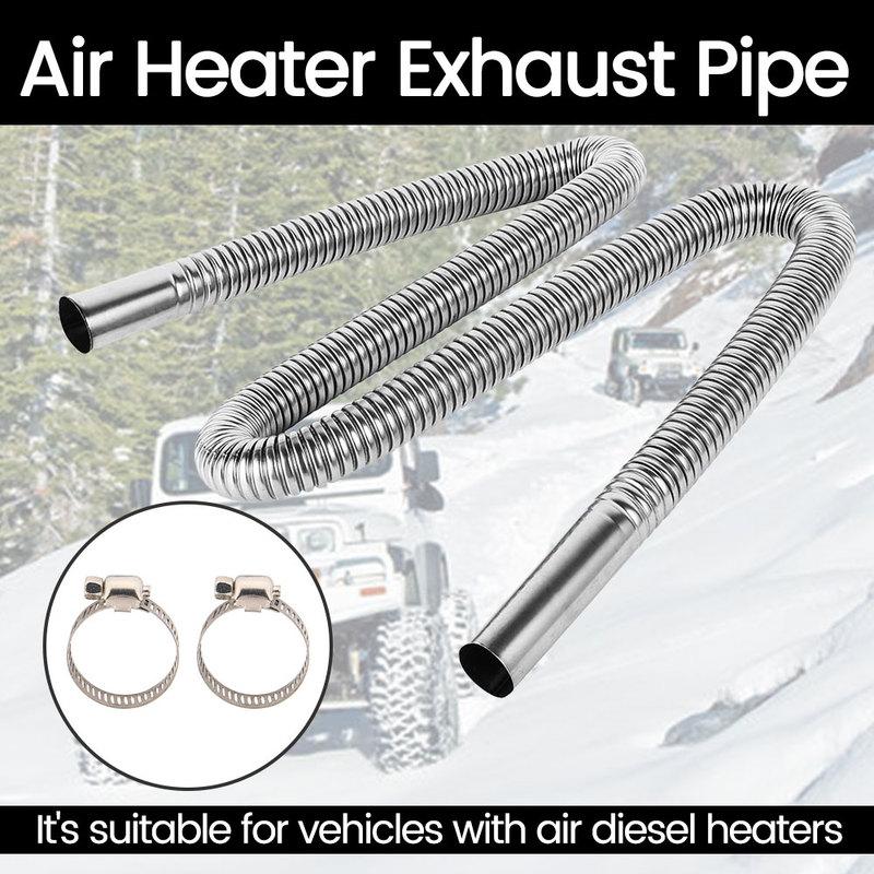 120/150/200CM Air Diesel Parking Heater Stainless Steel Exhaust Pipe Tube Steel Flexible For Gas Vent Hose Car Truck VAN