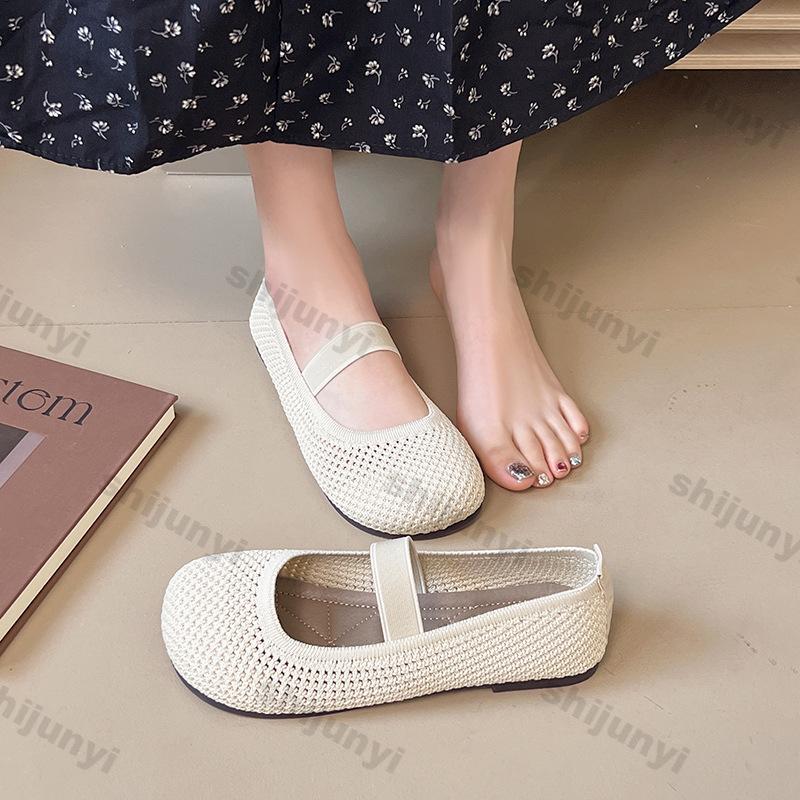Women's Sandals 2025 Summer New Mesh Breathable Soft Sole Non Slip Casual Shoes Lightweight Comfortable Fashion Slip on Flats