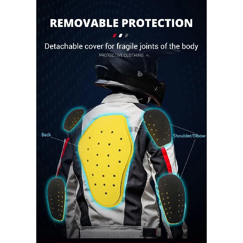 HEROBIKER Waterproof Motorcycle Jacket Man Racing Jacket Wearable Motorcycle Pants Moto Clothing With EVA Protection