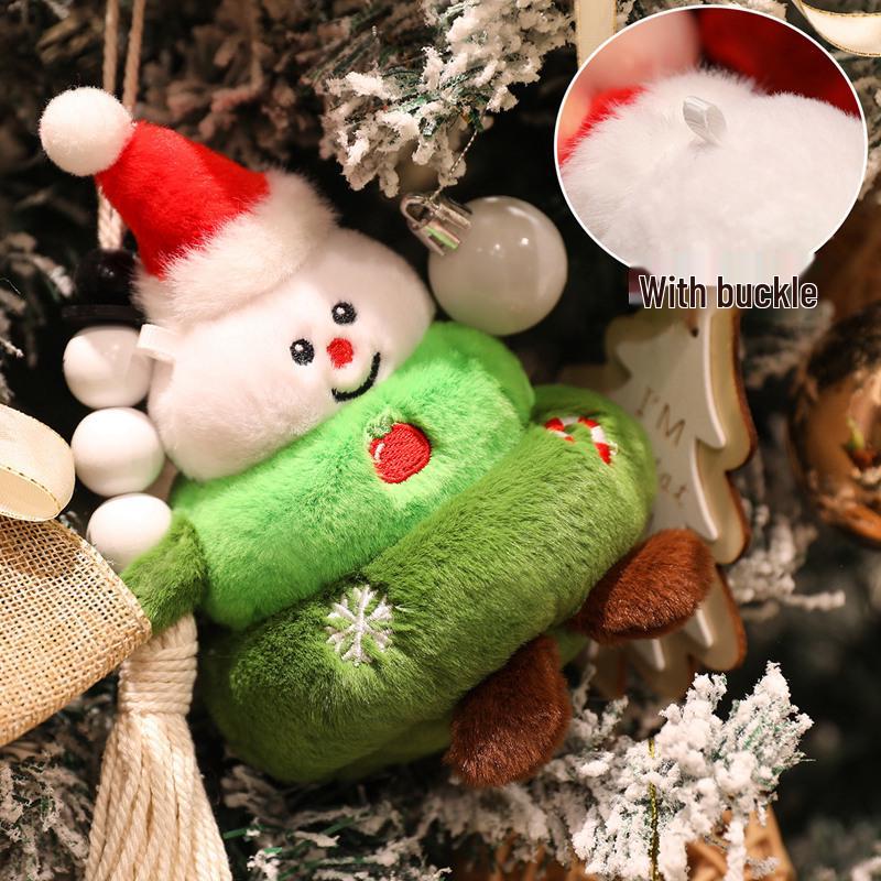 Weihnachts-Versteckspiel-Puppe: Schneemann & Baum Plüsch Geschenktasche