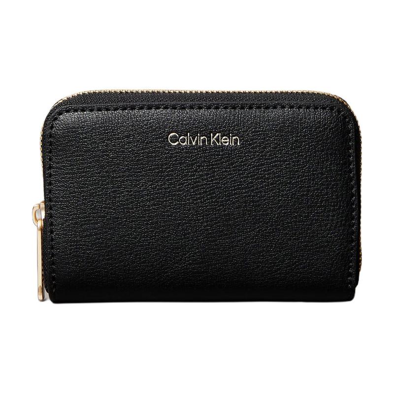 Calvin Klein Portefeuille classic brand letter logo design polyurethane wallet women s black чёрный