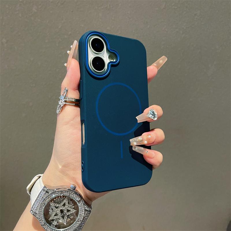 

Матовый ТПУ чехол для iPhone 16 Promax 15 Plus 14 Pro Max 13 12 11 чехол для телефона Ультратонкий Защита от падений Магнитная зарядка Цветной Защитный чехол Мягкий чехол iPhone 11 ProMax тёмно-синий