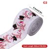 5M Christmas Ribbon Diy Christmas Tree Decoration Wreath Decoration Christmas Tree Snowflakes Snowman Pattern Xmas Holiday Decor