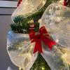 2 Rolls Metallic Foil Mesh Rolls Metallic Foil Deco Mesh Christmas Mesh Ribbon for Wreath Swags and Christmas Tree Decoration