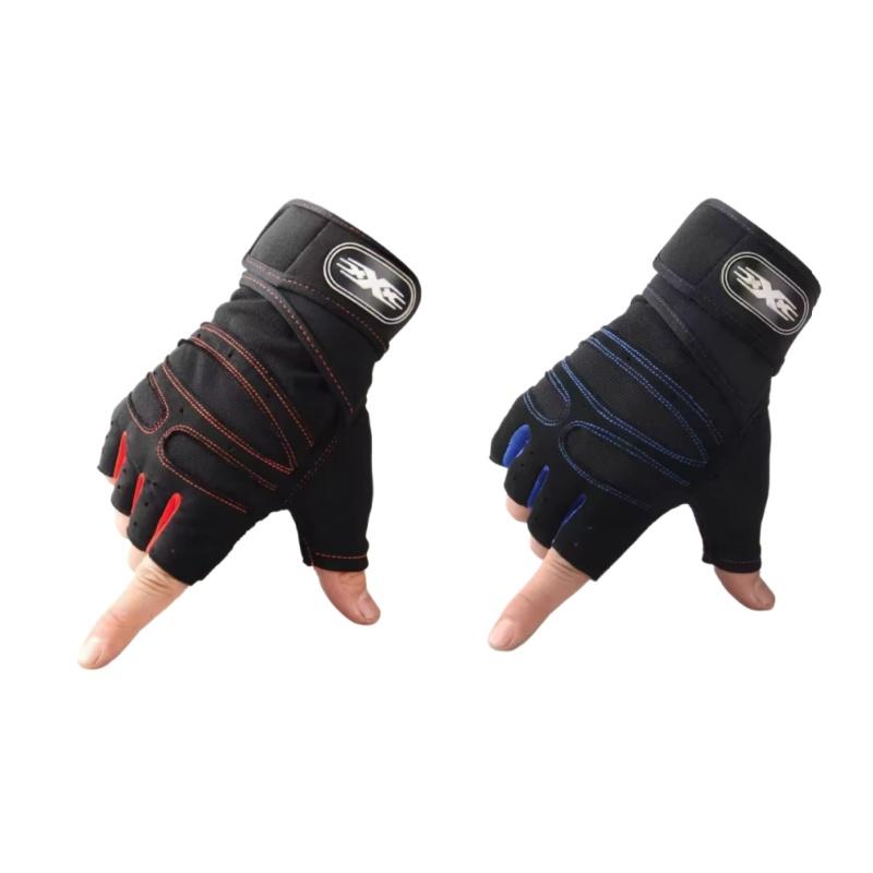 Outdoor-Sporthandschuhe für Männer und Frauen, Handgelenkschutz, Fitness, Fitnessstudio, Radfahren, Wandern, Boxen, Training, Workout, langes Handgelenk, fingerlos