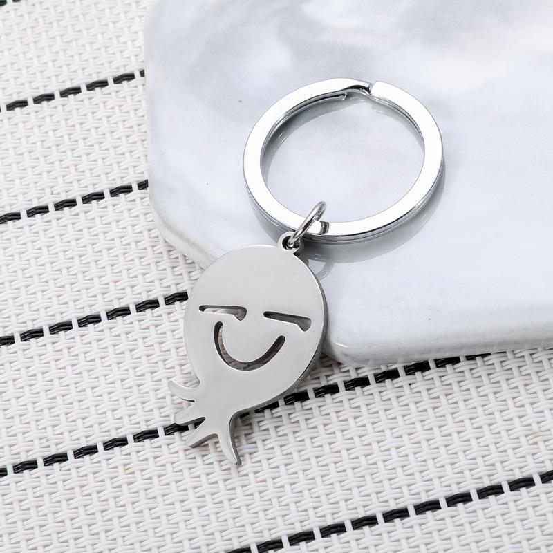 Funny Octopus Stainless Steel Keychain Simple Fashion Design Cute Cartoon Style Practical Backpack Pendant