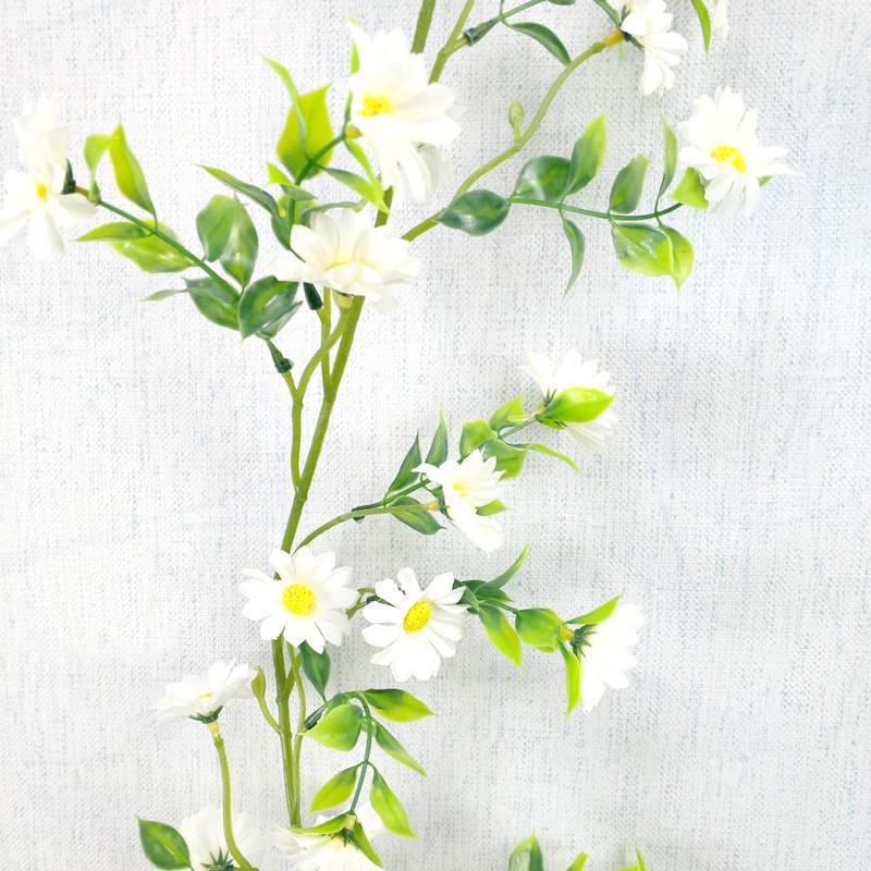 Artificial Daisy Sunflower Vine for Indoor Ceiling, Air Conditioner Pipe Wrap, and Wedding Arch Decoration. белый
