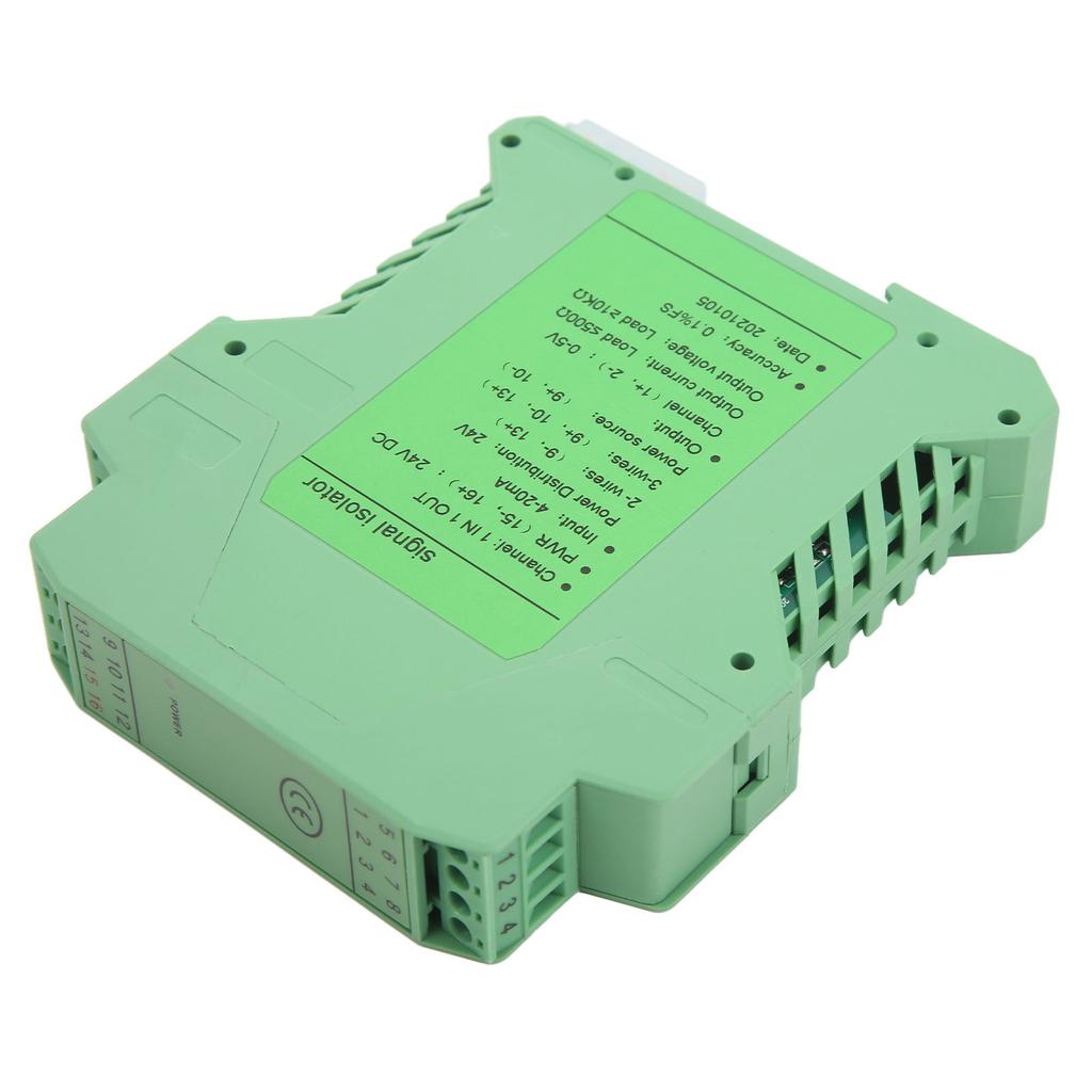 DC Current Signal Isolator 1 In 1 Out 4‑20mA PLC Detection Anti Interference Signal Conditioner Module 24V