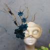 Maskenballmaske für Damen Venezianische Masken Weihnachten Damen Blumen Halbgesichtsmasken Augenmaske Cosplay Spitze Blumenastmaske