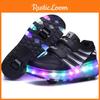 Scarpe LED di Alta Qualità con Ruote Pattini a Rotelle in Rete Sneakers Luminose Uomo Donna