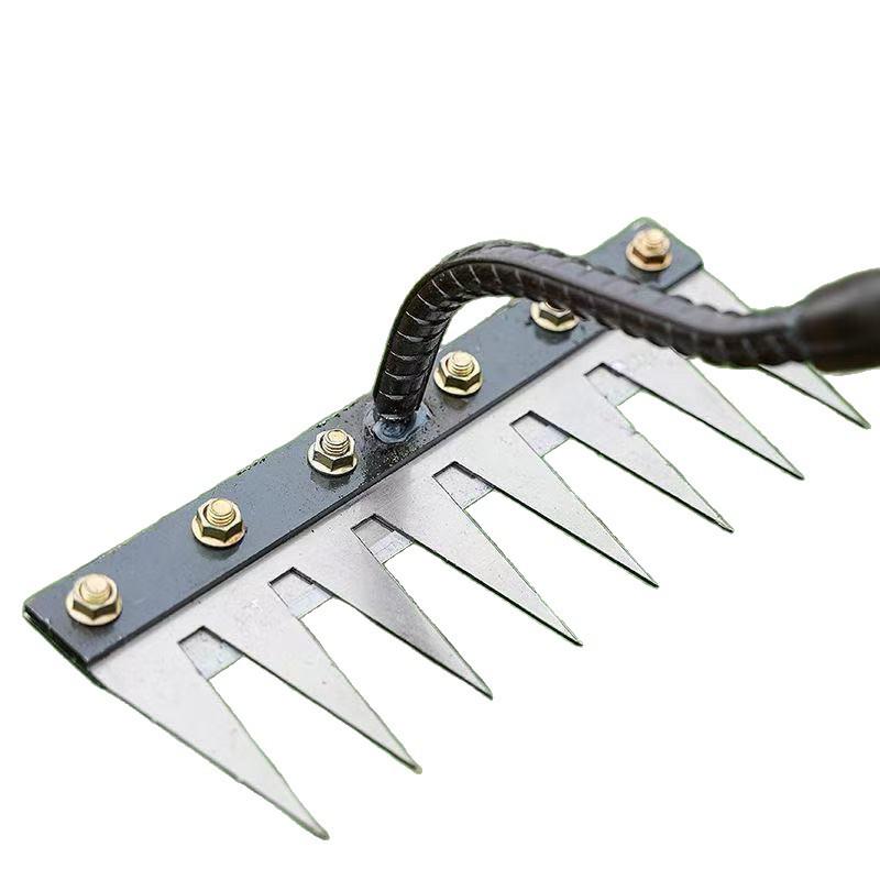Garden Soil Loosening & Weeding Rake with Blade Hoe