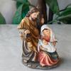 Vintage Nativity Scene Figurine Holy Family Ornament for Christmas Decorations Desk Display Home Office Gift