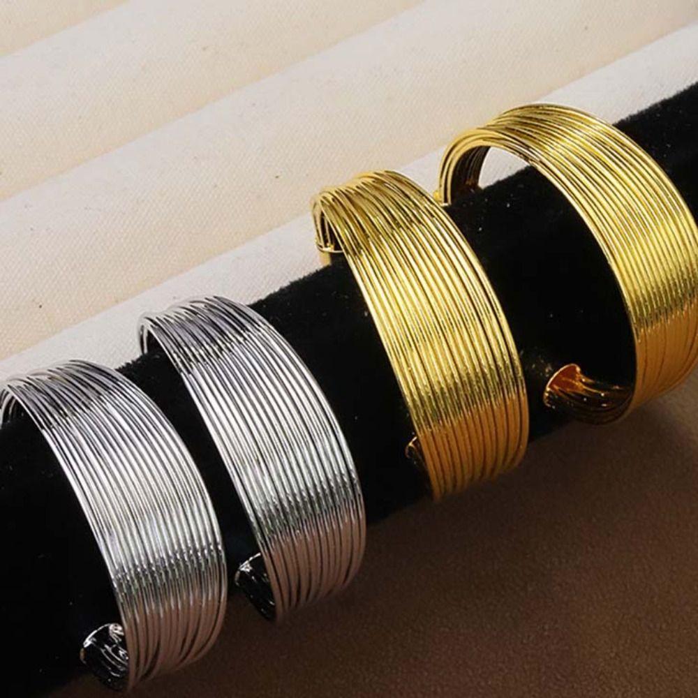 Korean Style Multilayer Metal Wire Jewelry Set Finger Ring Exaggerated  Necklace Retro   Wedding