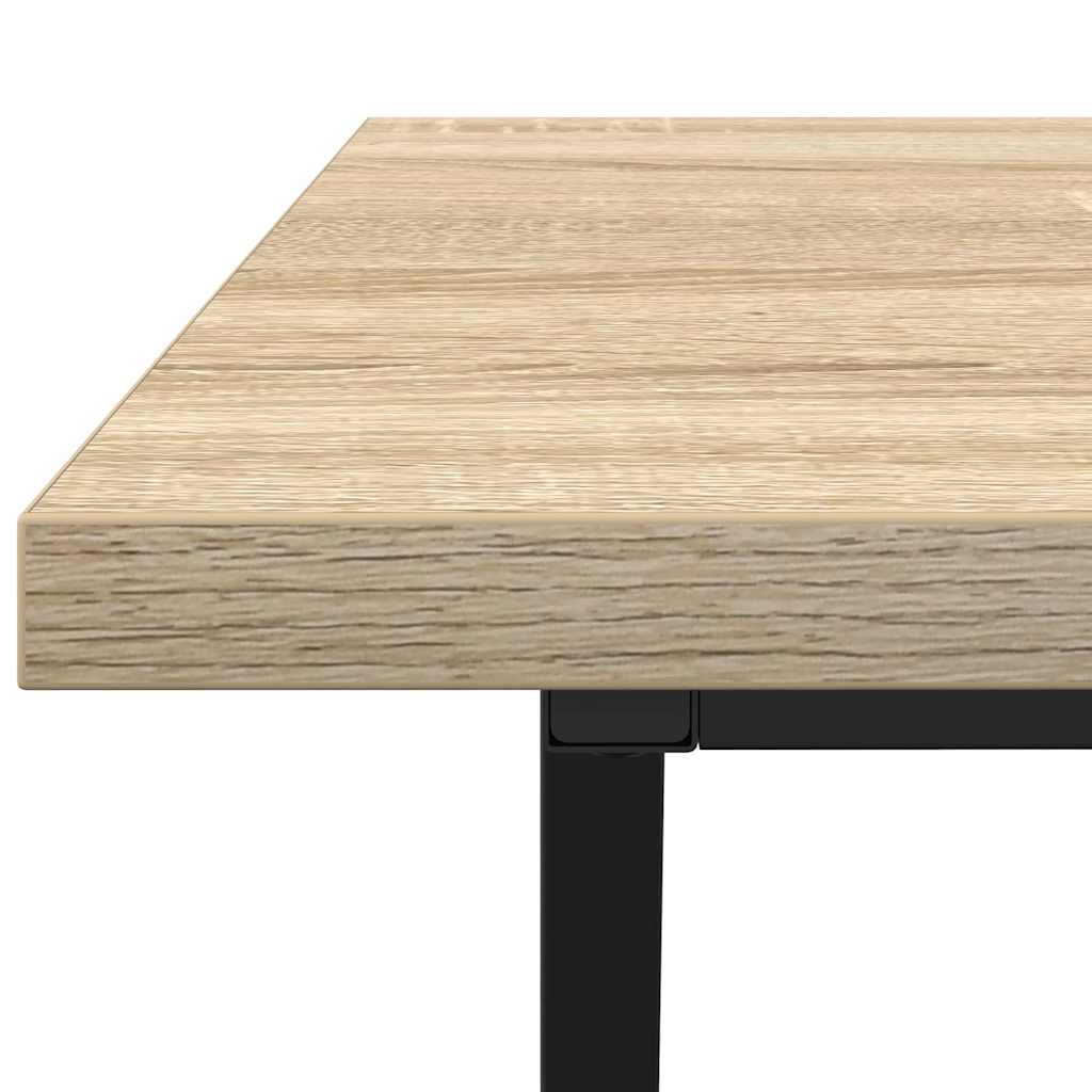 Coffee Table Sonoma Oak 100 X 50 X 40 Cm Plywood and Metal