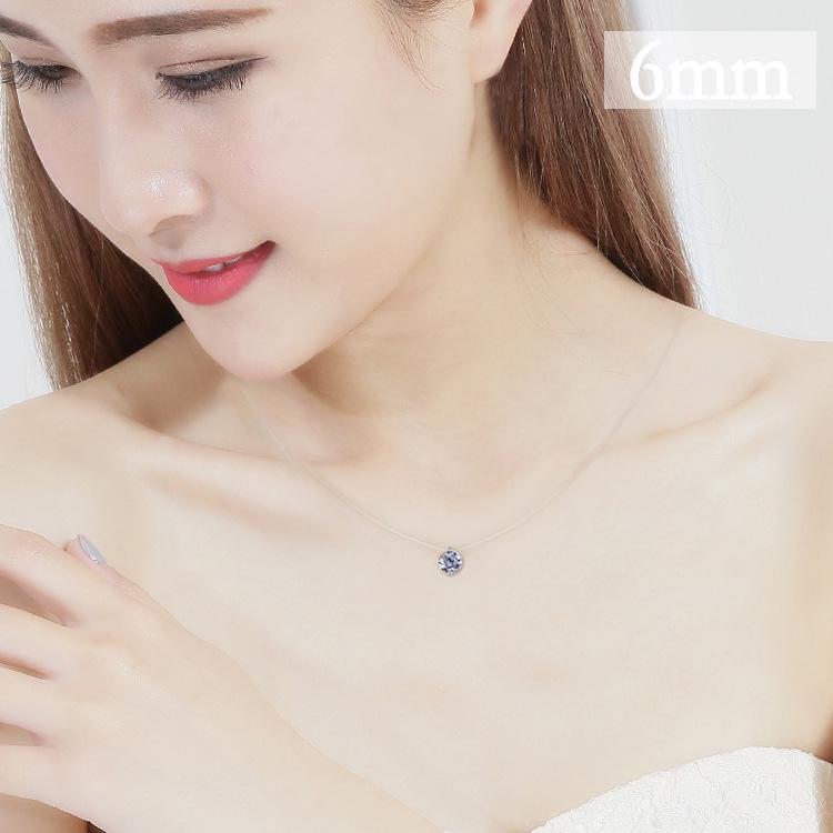 Koreanische Mode Unsichtbare Zirkon Angelschnur Halskette