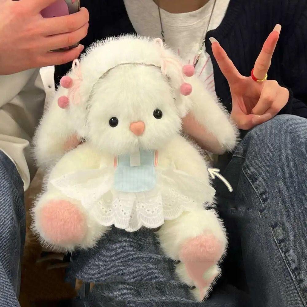 

Может двигать ушами DIY Bib Bunny Кукла Материал Сумка Мягкая Кукла Материал Набор День Святого Валентина
