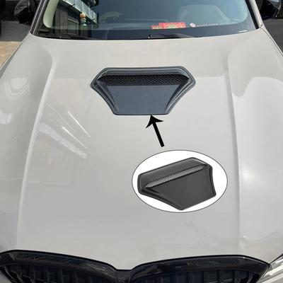 Universal Car Engine Hood Type R Simulated Carbon Fiber ABS Vent Cover Engine Hood Decoration Suitable Suitable For All Cars