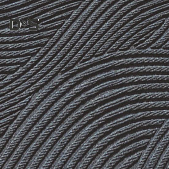 Door Mat Removes Dirt Recycled Anti-Slip Base Cuttable Geometric Pattern Indoor/Outdoor Use Entrance Rug for Kitchen Garage