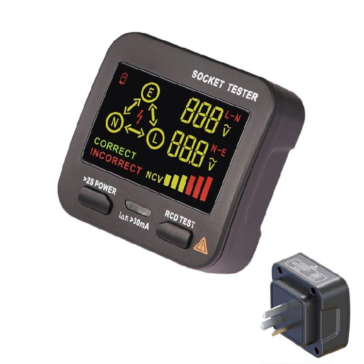 

ST01 Receptacle Tester Power Circuit Analyzer Wall Plug Leakage Tester Electrical Circuit Braker Finder LCD 3 Results 1