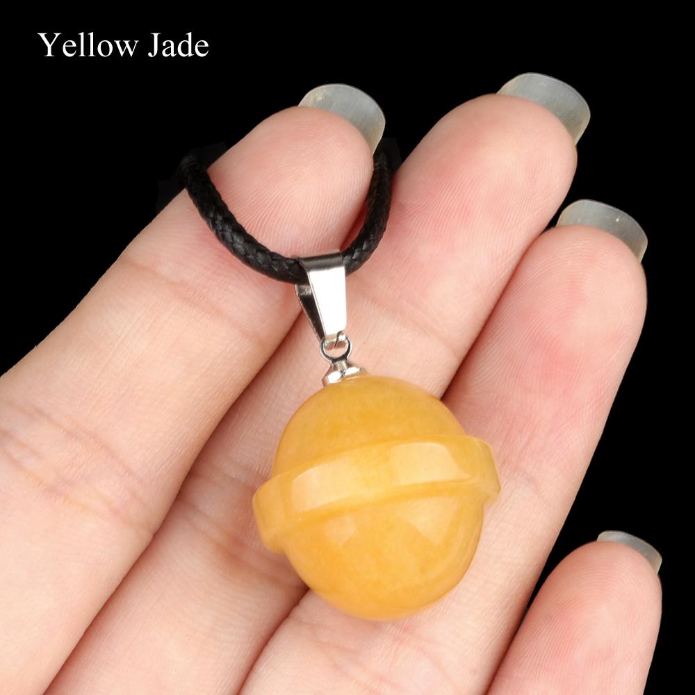 1 Stück Halskette mit Anhänger aus Natursteinkristall, Asteroiden-Edelstein, Charms mit Riemenkette, Halsketten für Frauen und Männer, Alltagsschmuck, Geschenke, 20 × 20 mm