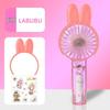 Cute Cartoon USB Rechargeable Silent Handheld Fan with Hook