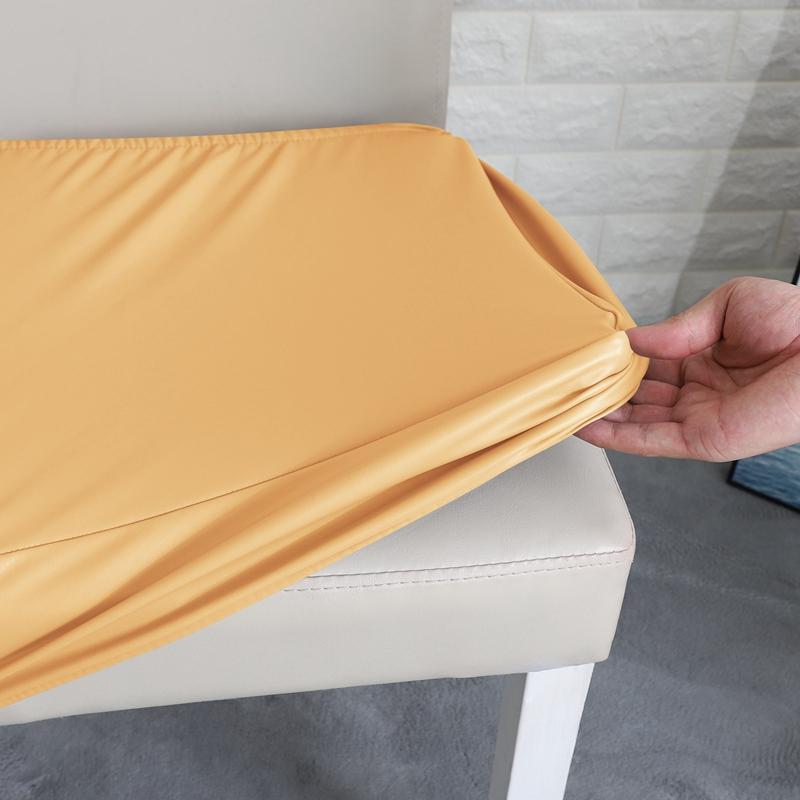 100% Waterproof PU Material Elastica Chair Cover for Dining Room Chair Seat Slipcovers Protector for Pets