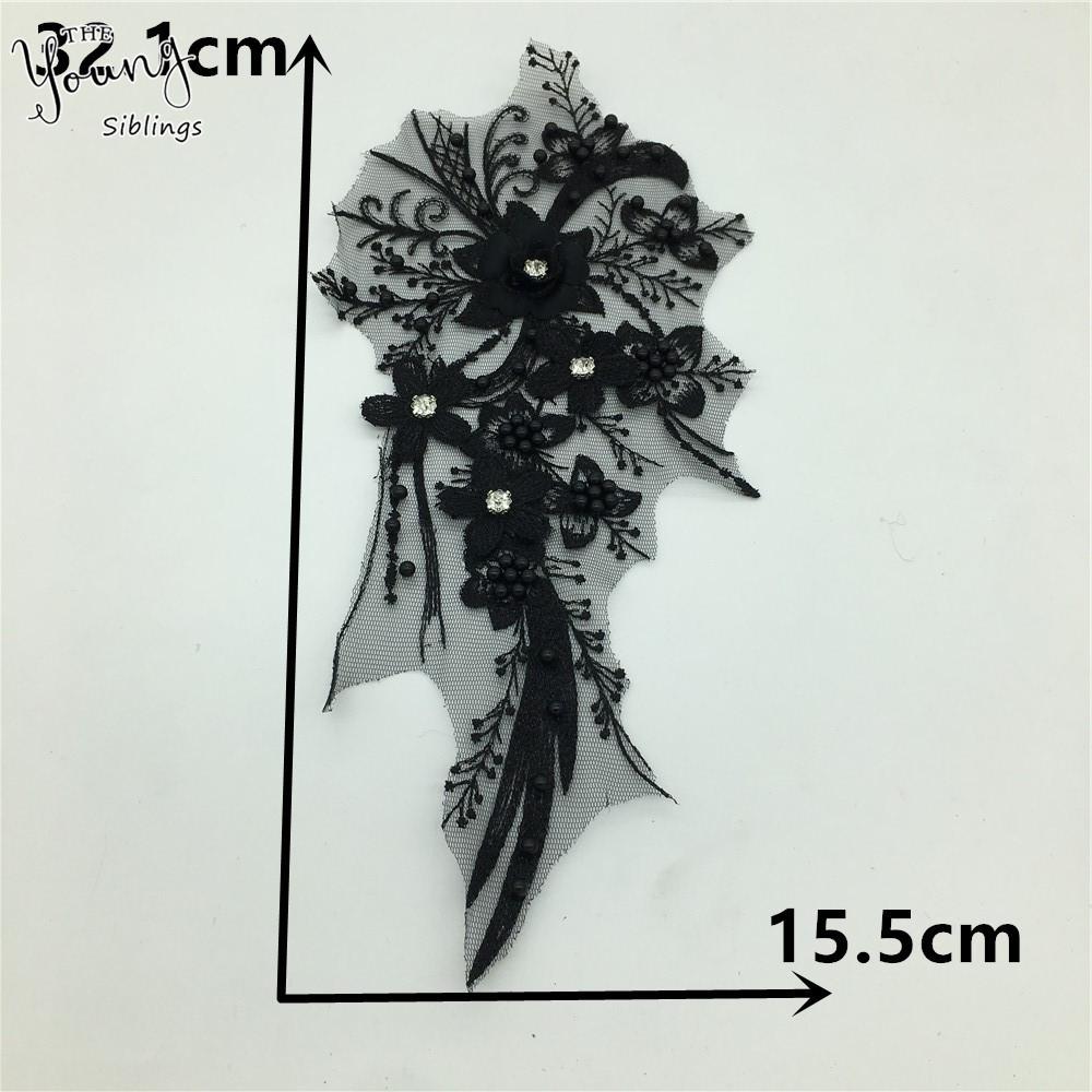 

Embroidered Lace Collar Handmade Diy Gold Thread Three-Dimensional Imitation Pearl Lace Lace Clothing Accessories Style 1540 (1 piece)