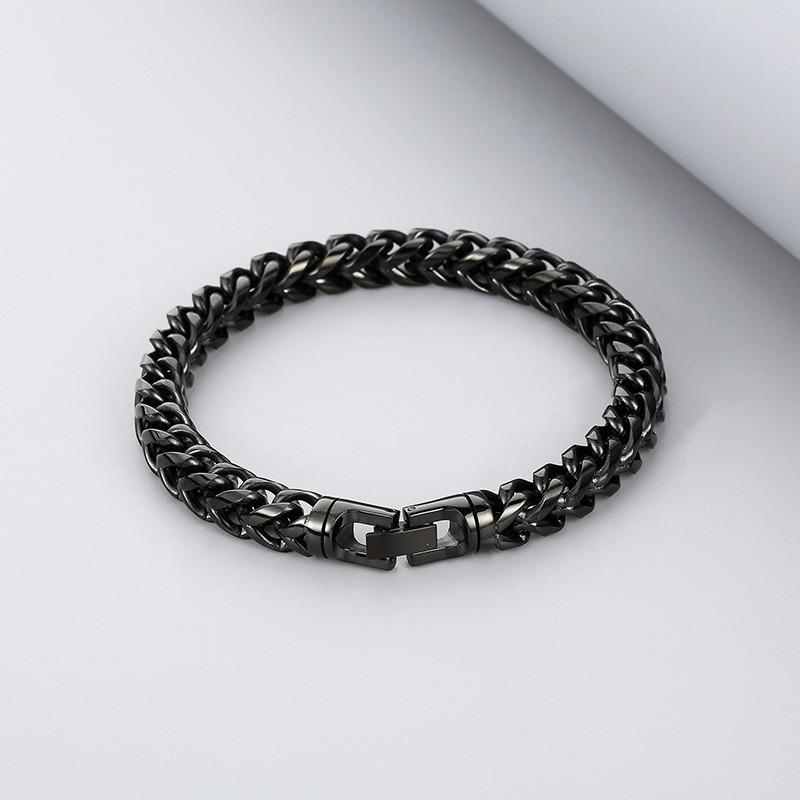 Rainbow Bbracelet 10mm Hip Hop Herringbone Chain Bracelet for Men Rock 316L Stainless Steel Multicolour Motorcycle Party Jewelry