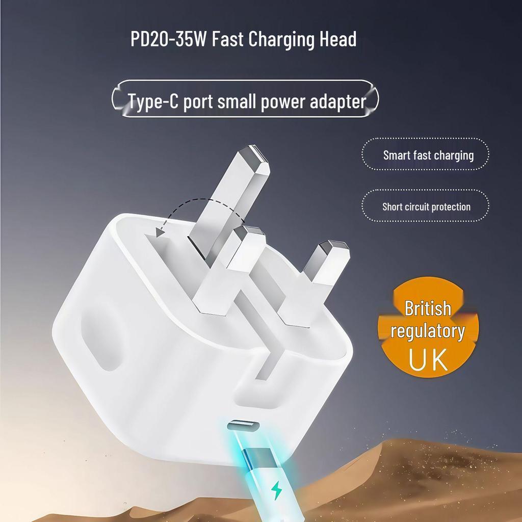 UK Standard Fast Charger for Apple - PD 20W Mobile & 35W Charging Head