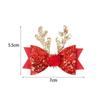 2/4pcs Christmas Elk Ear Bow Hair Clip Glitter Gold Red Hairpin Women Girls Headdress New Year Party Barrettes Cosplay Headwear