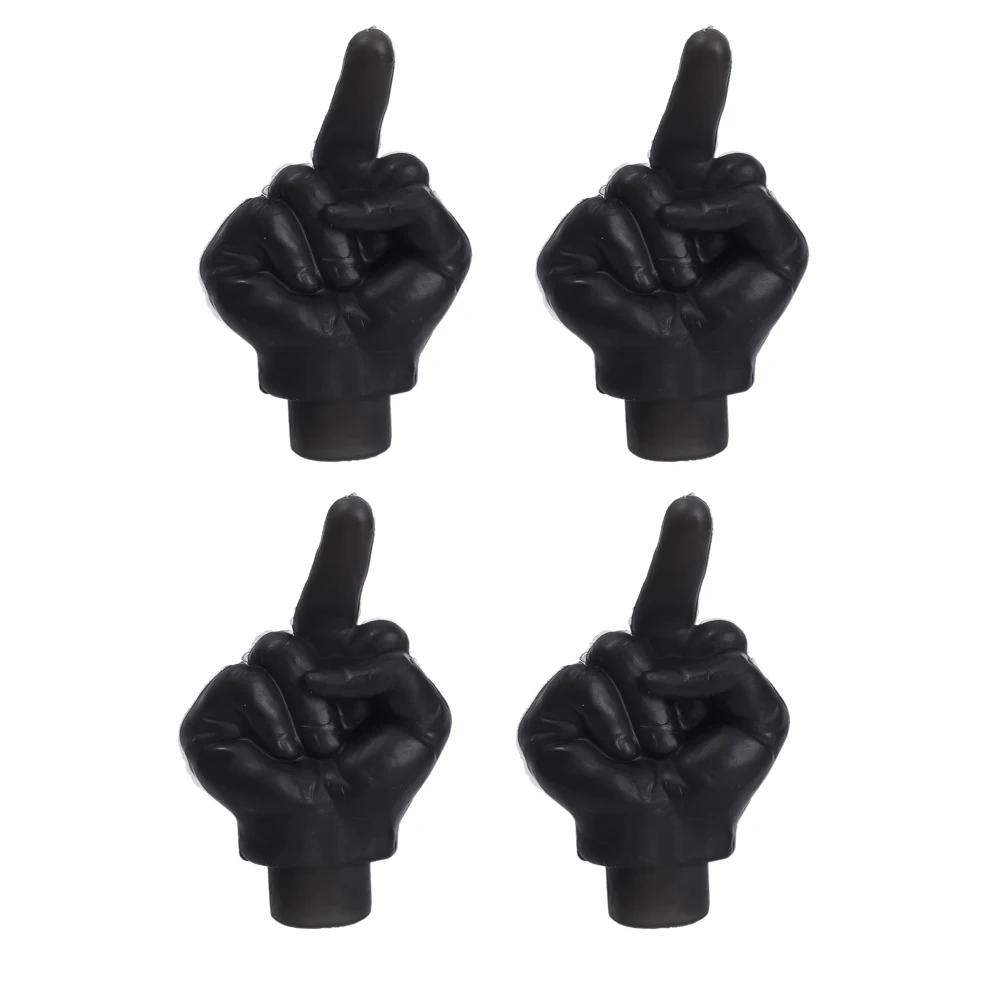 Middle Finger Tire Valve Cap Car Motorcycle Styling Decor Wheel Nozzle Dustproof Waterproof Tyre Valve Stem Caps Accessories