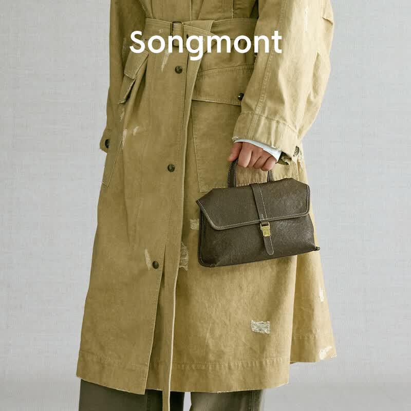 Мини-сумка через плечо Songmont из растительно-дубленой овчины