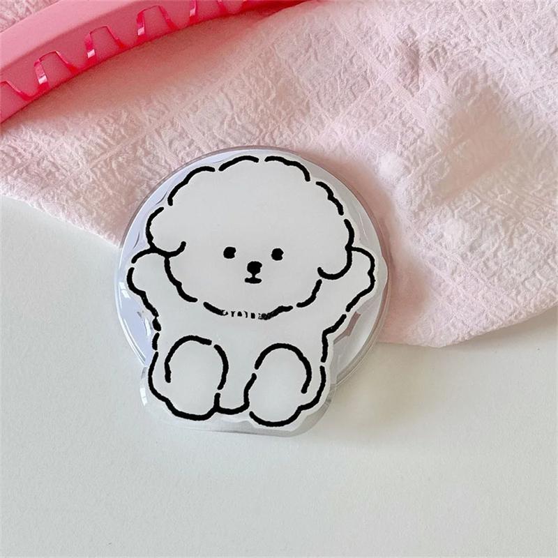 Korean Cute Cookie  Dog Rabbit  For Magsafe Magnetic Phone Griptok Grip Tok  Stand For iPhone Foldable Wireless Charging Holder
