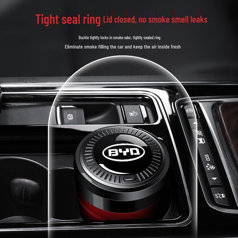 Stylish Car Ashtray for BYD Models: Song Pro, Qin Plus, Tang DMI, Seagull, Han EV, Yuan, Dolphin, Seal