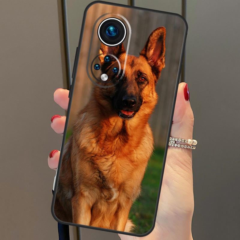 Deutscher Schäferhund-Abdeckung für Honor 50 Lite Fall für Huawei P20 P30 P40 Pro Nova 9 5T P Smart 2021 8X 9X 10i