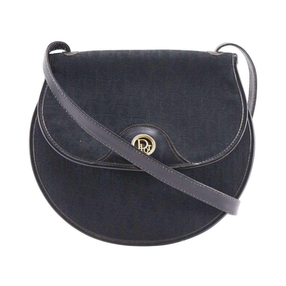 Dior Trotter Shoulder Bag vintage black canvas Women Used