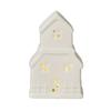 Yousheng Ceramic Snow House LED Decor Nordic Christmas Village Tabletop Lamp Creative Festive Centerpiece for Mantel And Shelf Display